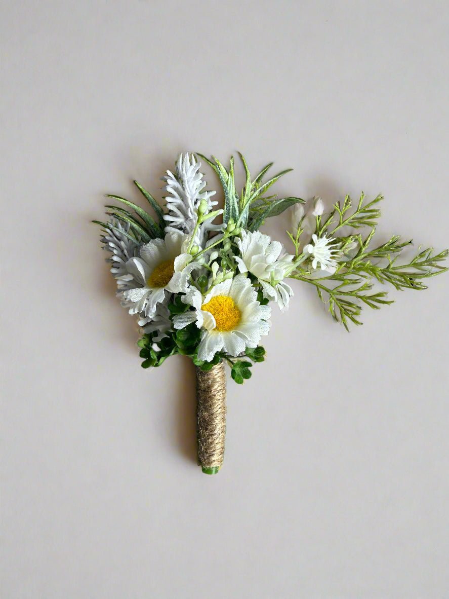 Artificial flowers Sonder Wedding Buttonholes (daisy mix) - Sonder + Stone Boutique