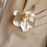Sonder Wedding Buttonholes (latte orchid) - Sonder + Stone Boutique Artificial Wedding Flowers