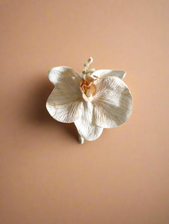 Sonder Wedding Buttonholes (latte orchid) - Sonder + Stone Boutique Artificial Wedding Flowers