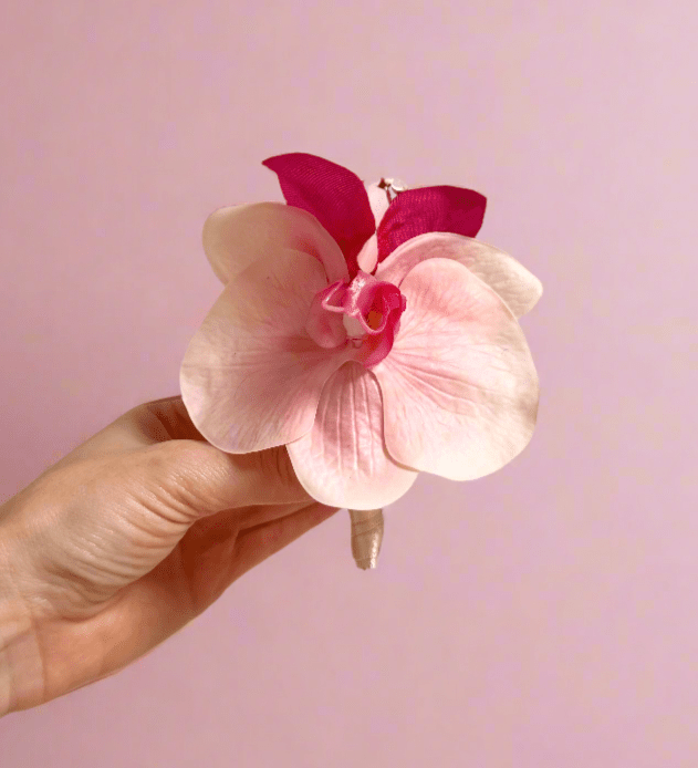 Sonder Wedding Buttonholes (pink orchid) - Sonder + Stone Boutique Artificial Wedding Flowers