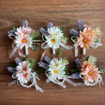 Sonder Wedding Buttonholes/Wrist Corsages (real-touch daisy mix) - Premium Artificial Wedding Flowers by Sonder & Stone Boutique