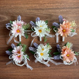 Sonder Wedding Buttonholes/Wrist Corsages (real-touch daisy mix) - Premium Artificial Wedding Flowers by Sonder & Stone Boutique
