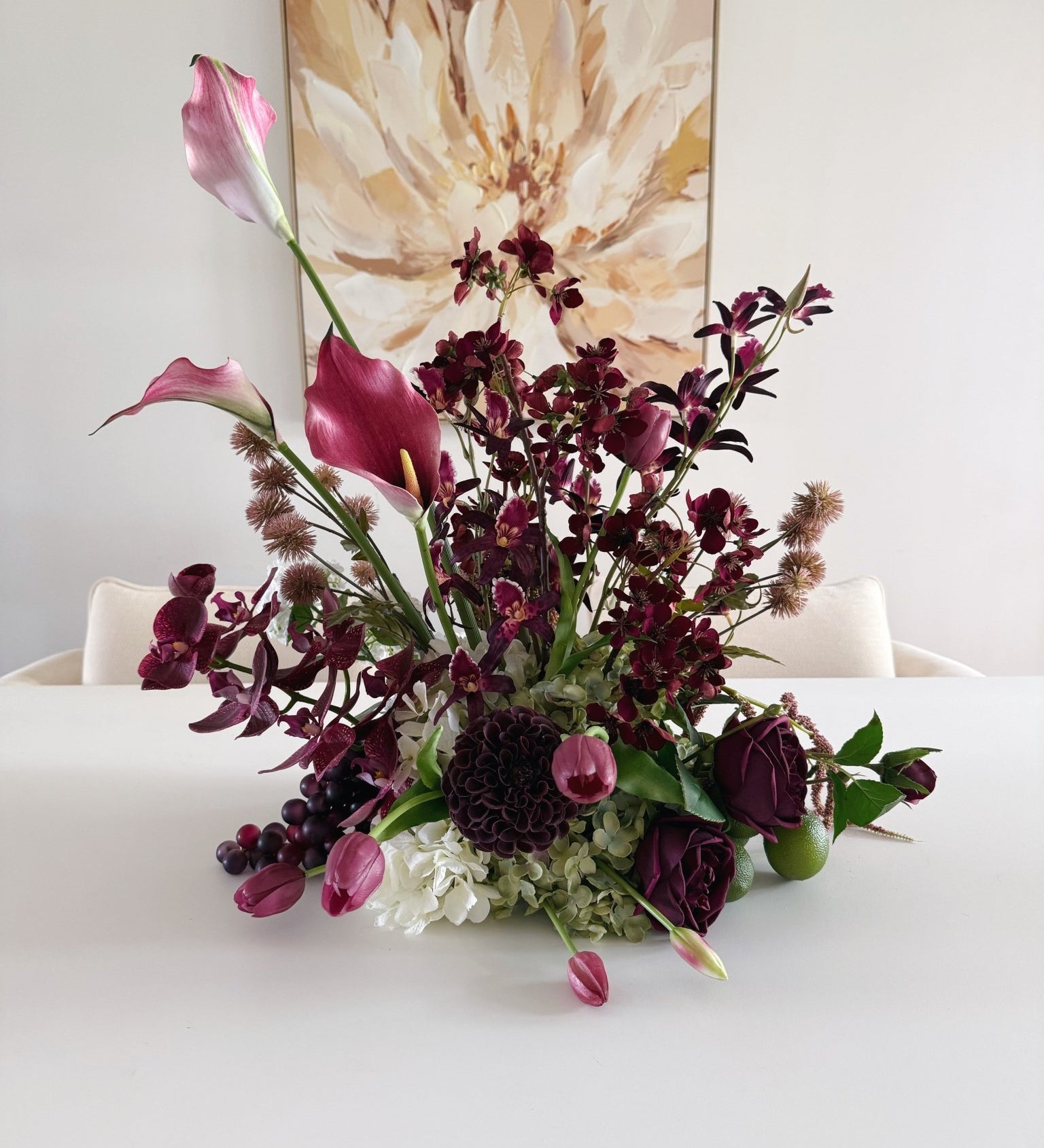 Sonder Wedding Centrepieces (360 Design 2) - Bordeaux Collection (Limited Edition) - Premium Artificial Wedding Flowers by Sonder & Stone Boutique