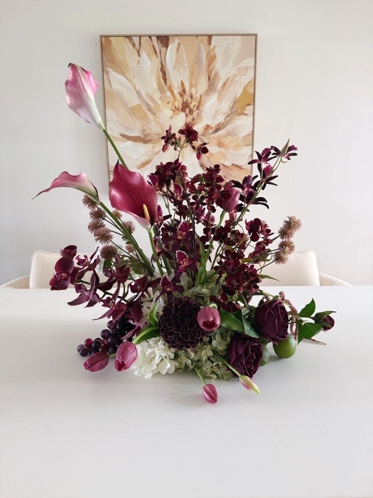 Sonder Wedding Centrepieces (360 Design 2) - Bordeaux Collection (Limited Edition) - Premium Artificial Wedding Flowers by Sonder & Stone Boutique