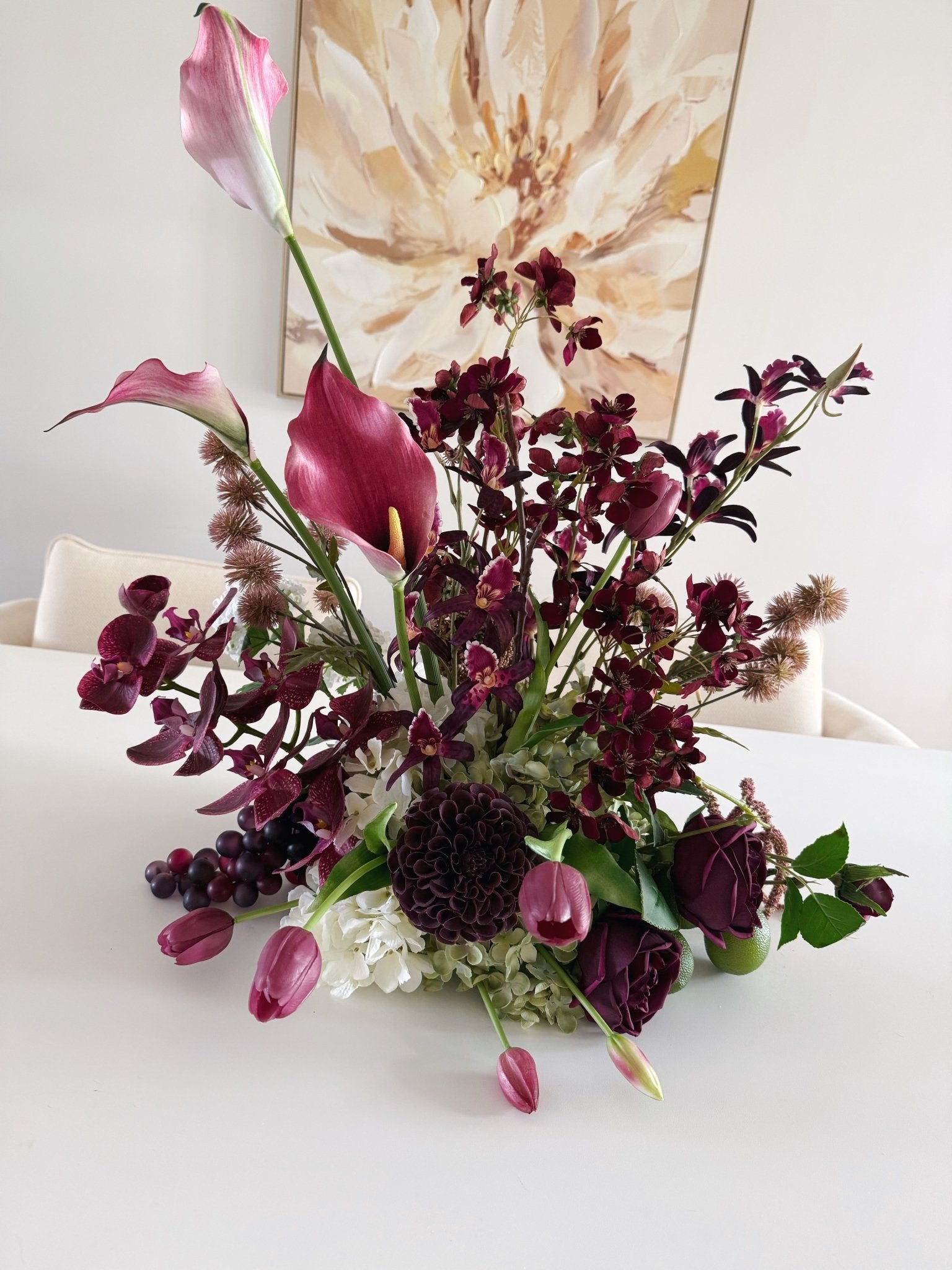Sonder Wedding Centrepieces (360 Design 2) - Bordeaux Collection (Limited Edition) - Premium Artificial Wedding Flowers by Sonder & Stone Boutique