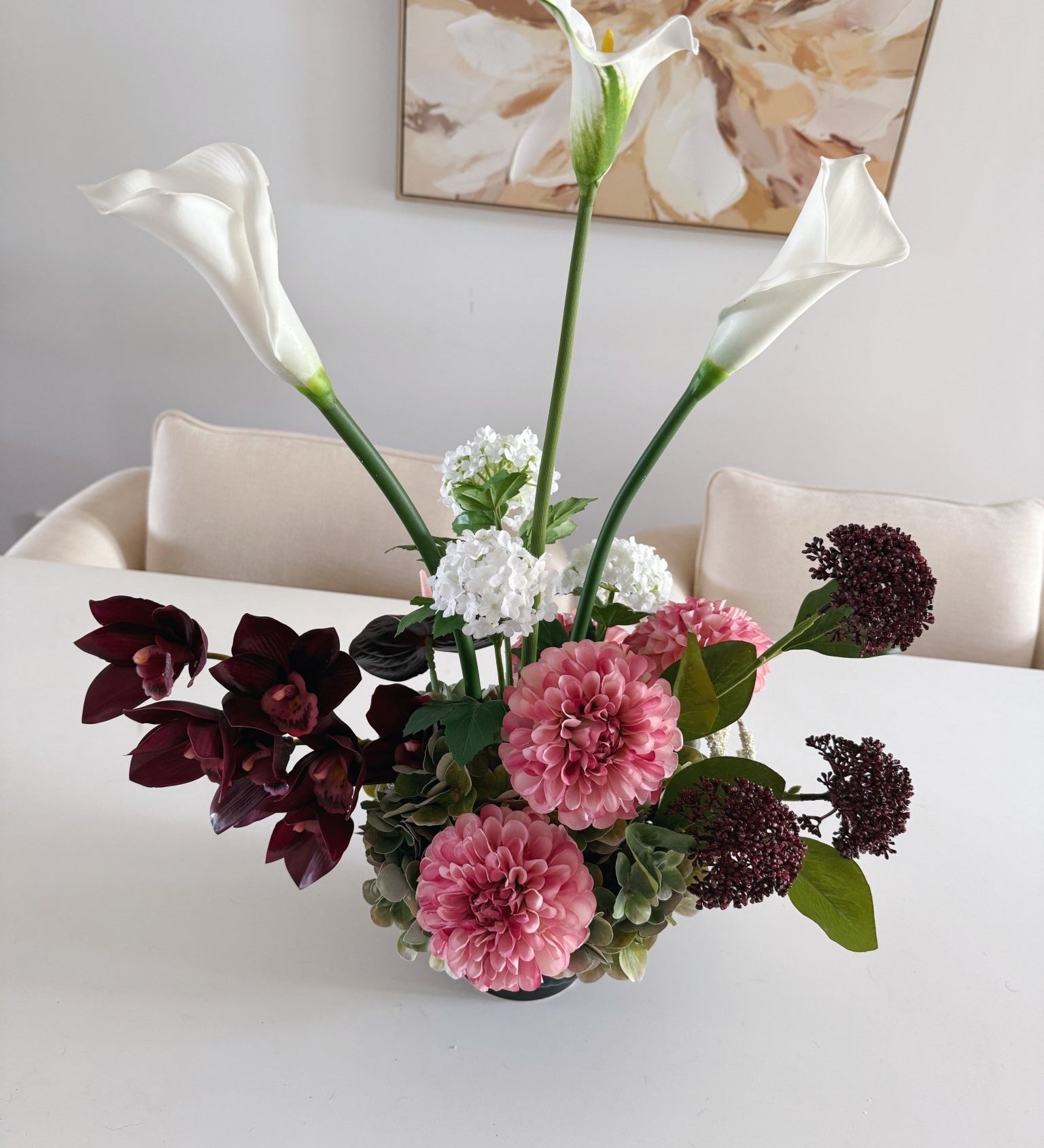 Sonder Wedding Centrepieces (360 Design) - Bordeaux Collection (Limited Edition) - Premium Artificial Wedding Flowers by Sonder & Stone Boutique