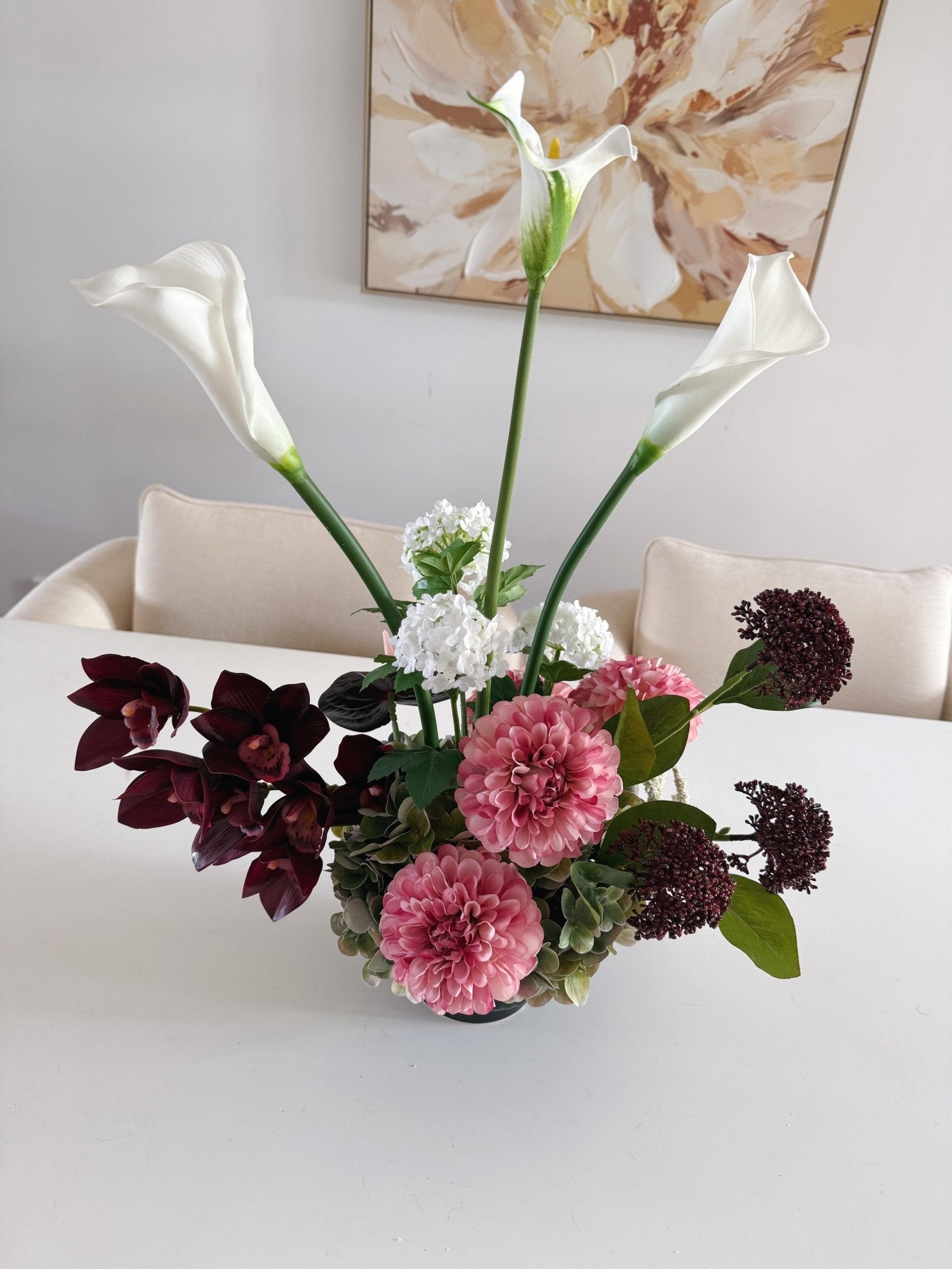 Sonder Wedding Centrepieces (360 Design) - Bordeaux Collection (Limited Edition) - Premium Artificial Wedding Flowers by Sonder & Stone Boutique