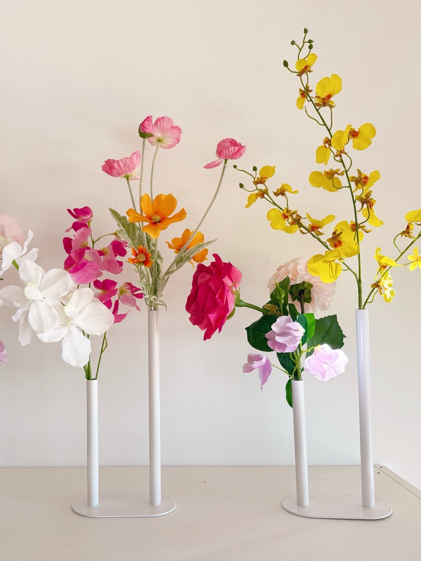 Sonder Wedding Custom Bud Vase Packs (Premium Metal Tube Styles) - Premium Artificial Wedding Flowers by Sonder & Stone Boutique