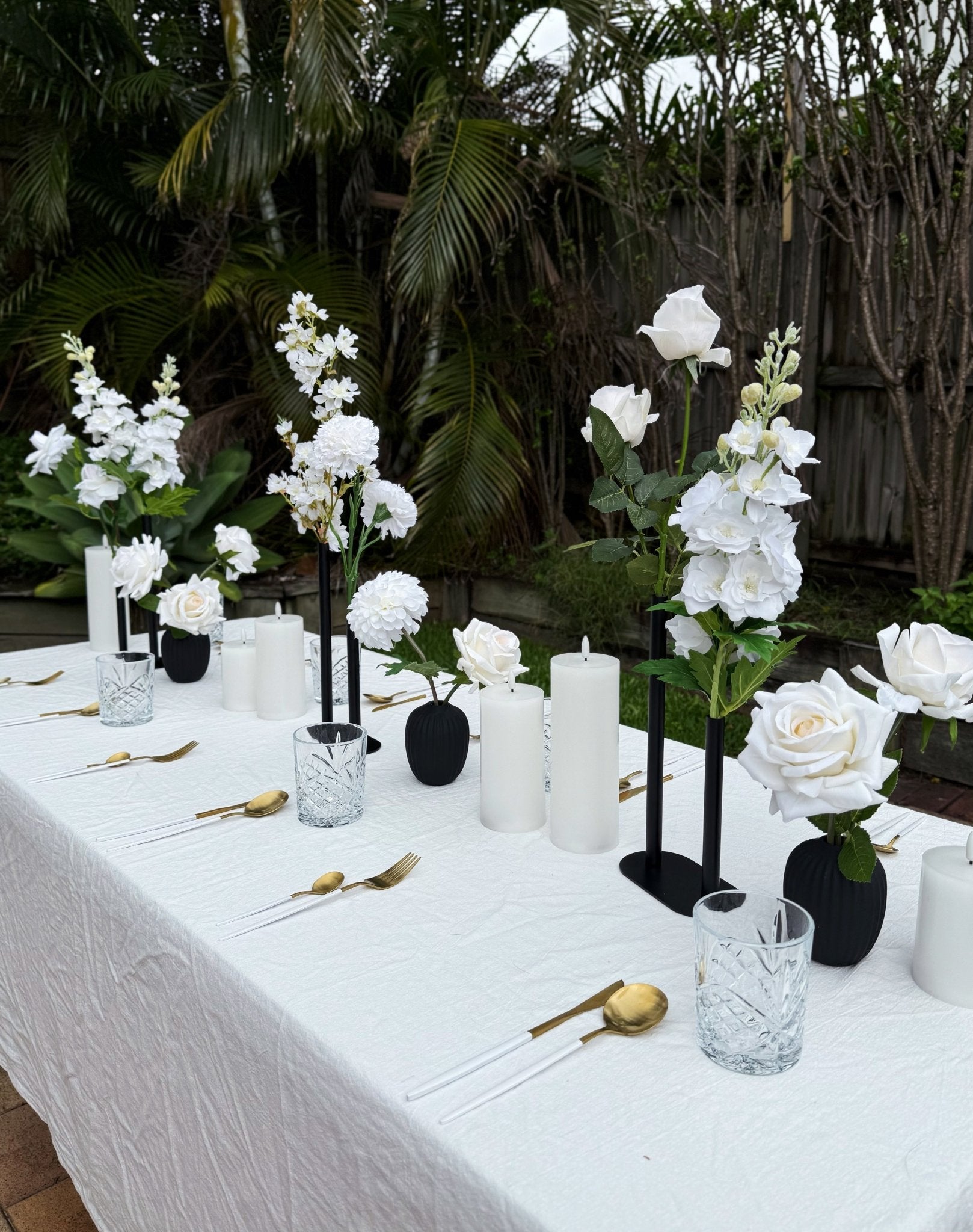 Sonder Wedding Custom Bud Vase Packs (Premium Metal Tube Styles) - Premium Artificial Wedding Flowers by Sonder & Stone Boutique