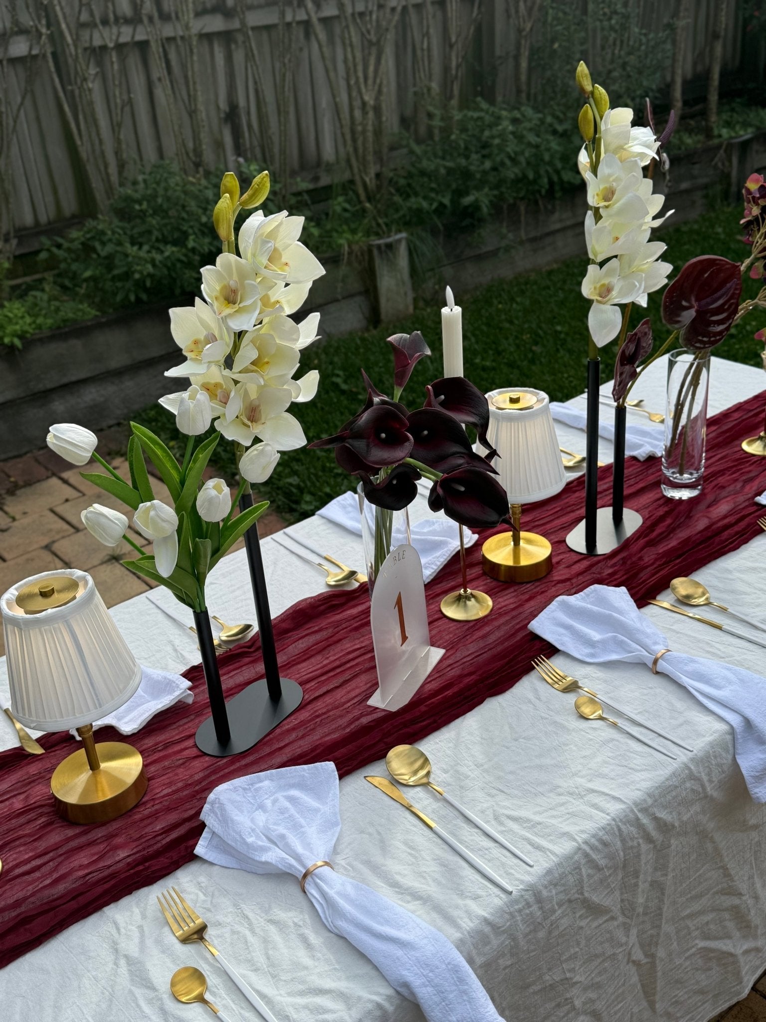 Sonder Wedding Custom Bud Vase Packs (Premium Metal Tube Styles) - Premium Artificial Wedding Flowers by Sonder & Stone Boutique