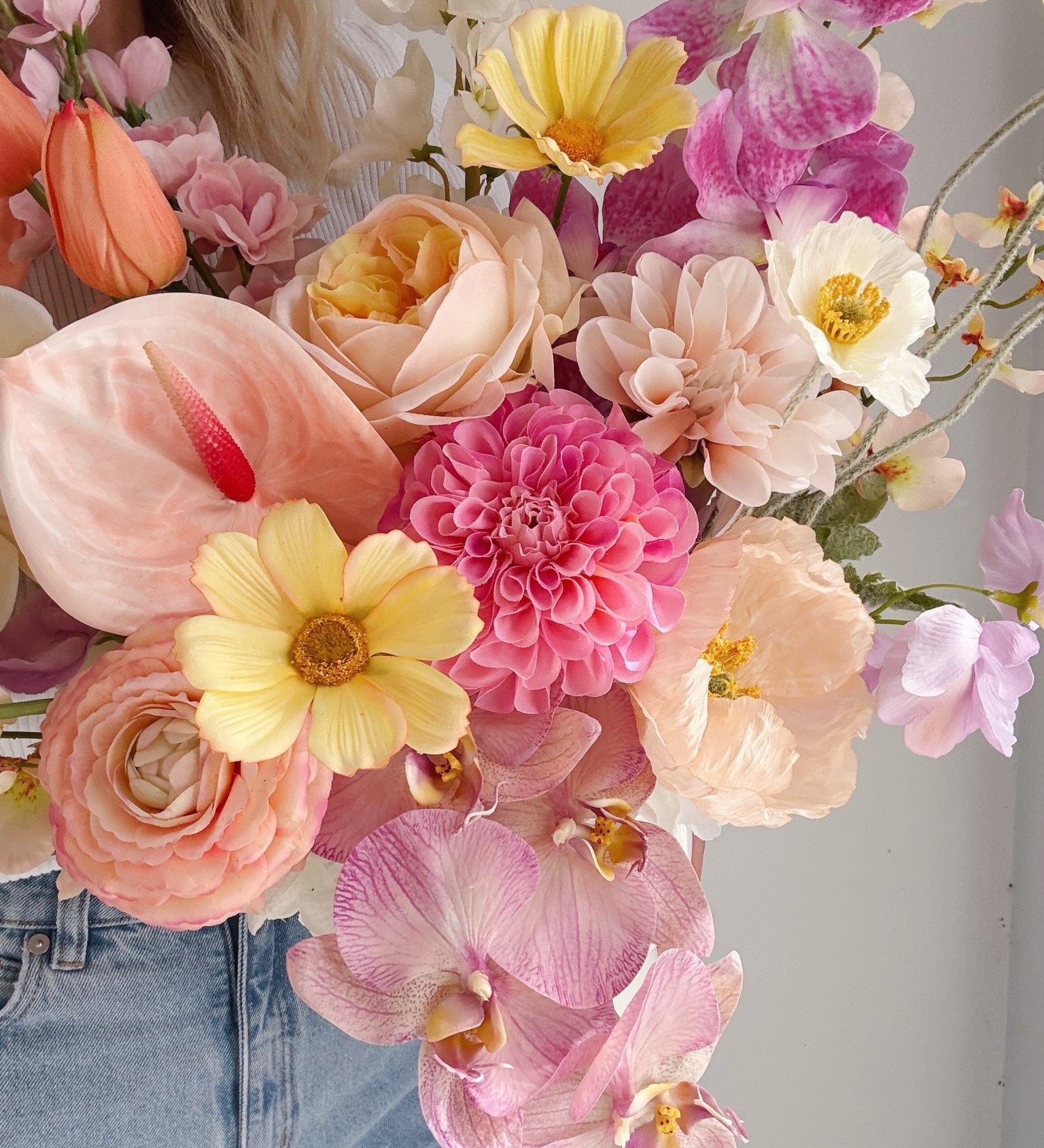 Sweet Sorbet Arrangement - Premium Artificial Wedding Flowers by Sonder + Stone Boutique