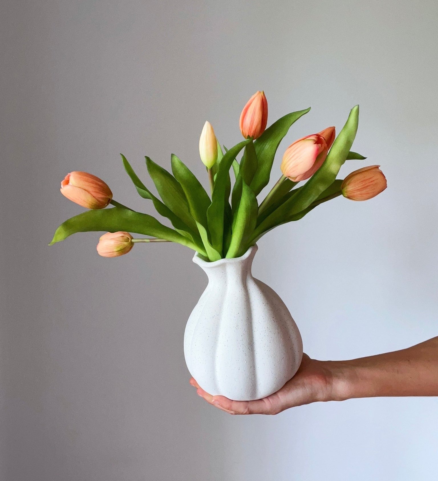 Tulip Bunch with Vase - Sonder + Stone Boutique Artificial Wedding Flowers