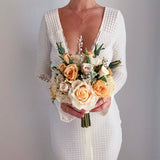 Artificial flowers Wedding Bouquet - Champagne + Peach - Sonder + Stone Boutique