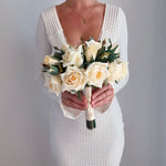 Artificial flowers Wedding Bouquet - Champagne Rose - Sonder + Stone Boutique