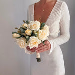 Artificial flowers Wedding Bouquet - Champagne Rose - Sonder + Stone Boutique