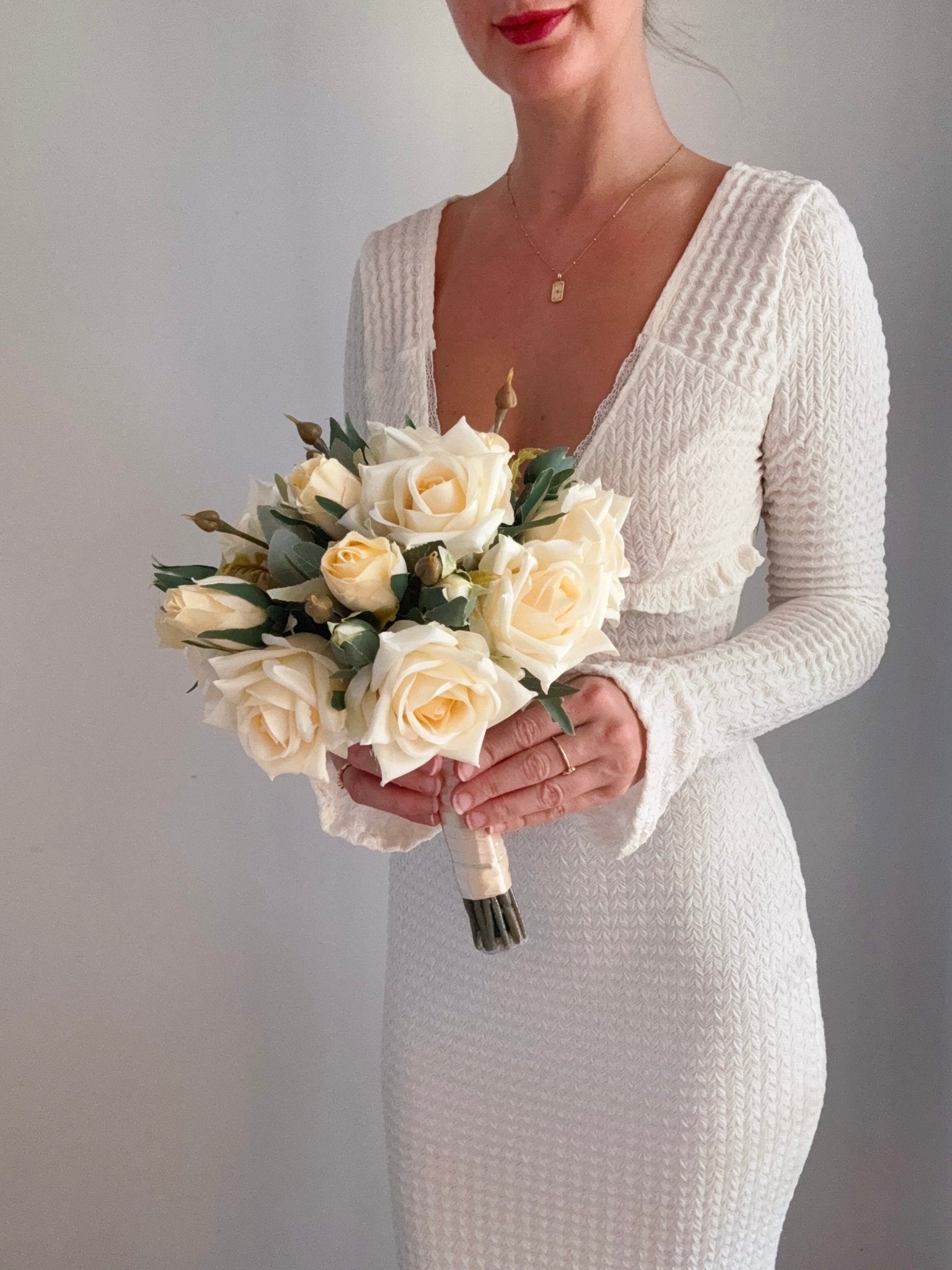 Artificial flowers Wedding Bouquet - Champagne Rose - Sonder + Stone Boutique