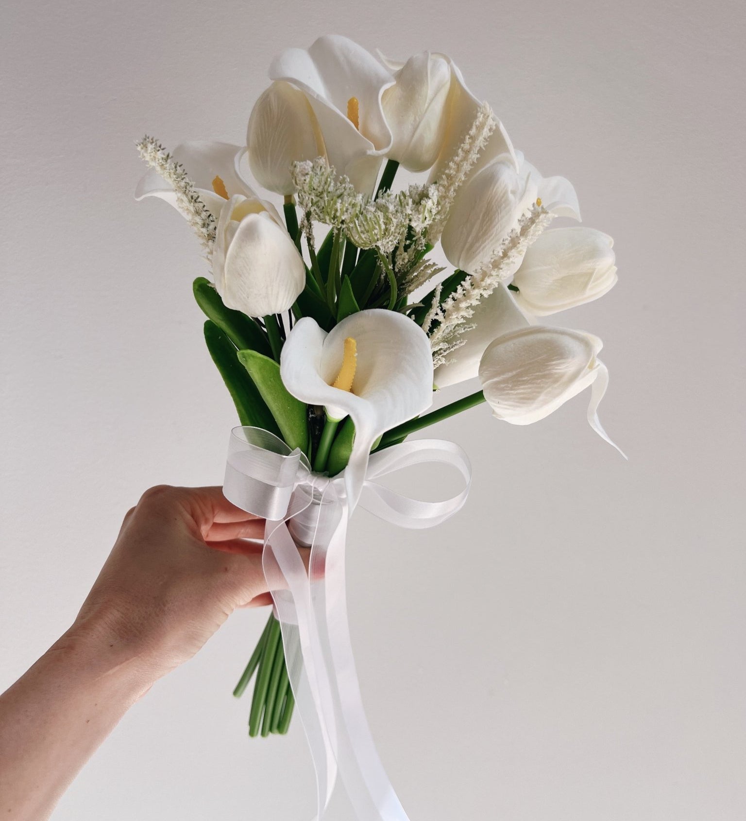 Artificial flowers Wedding Bouquet - Mini Calla Lily + Tulip - Sonder + Stone Boutique