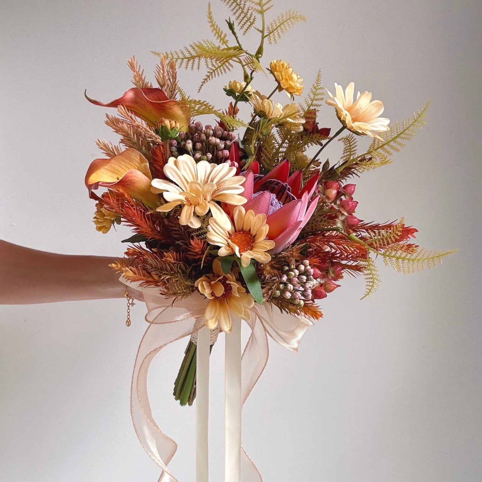 Artificial flowers Wedding Bouquet - Native Autumnal Mix - Sonder + Stone Boutique