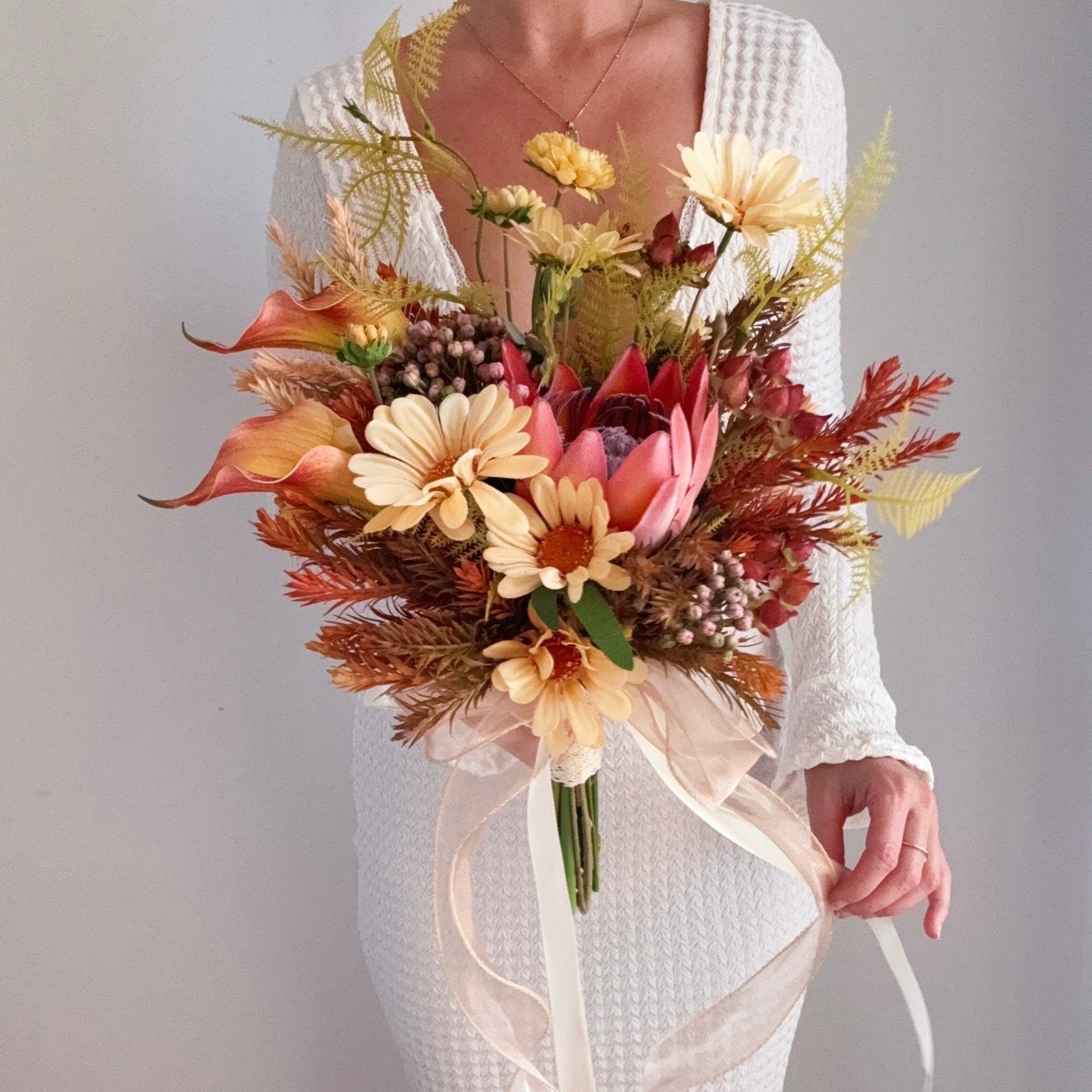Artificial flowers Wedding Bouquet - Native Autumnal Mix - Sonder + Stone Boutique