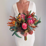 Artificial flowers Wedding Bouquet - Native Burgundy Mix - Sonder + Stone Boutique