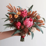 Artificial flowers Wedding Bouquet - Native Burgundy Mix - Sonder + Stone Boutique
