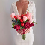 Artificial flowers Wedding Bouquet - Scarlet - Sonder + Stone Boutique