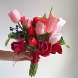 Artificial flowers Wedding Bouquet - Scarlet - Sonder + Stone Boutique
