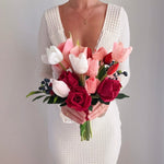 Artificial flowers Wedding Bouquet - Scarlet - Sonder + Stone Boutique