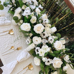 Artificial flowers White Rose + Greenery Flower Decoration - Sonder + Stone Boutique