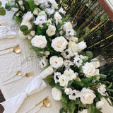 Artificial flowers White Rose + Greenery Flower Decoration - Sonder + Stone Boutique