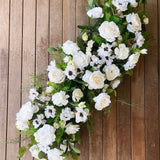 Artificial flowers White Rose + Greenery Flower Decoration - Sonder + Stone Boutique