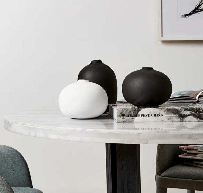 Artificial flowers Taro Vessel - Medium (Black) - Sonder + Stone Boutique