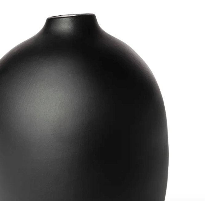 Artificial flowers Taro Vessel - Medium (Black) - Sonder + Stone Boutique